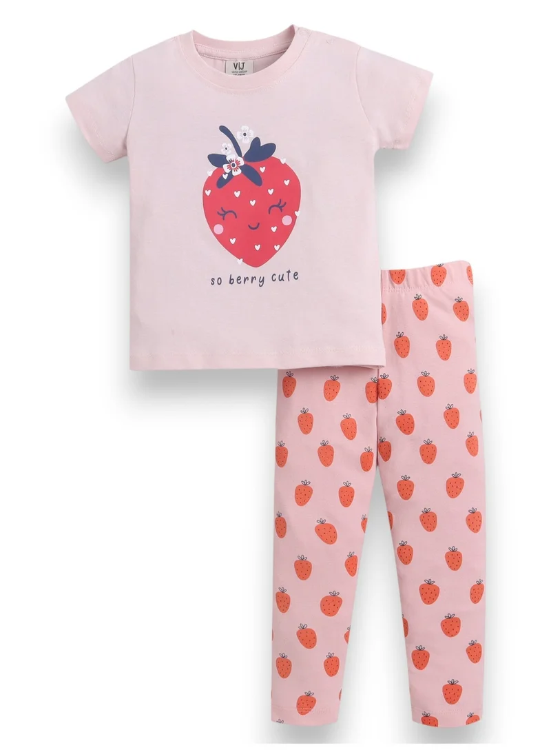 فكتور اند جين Girls’ Multipack (2 Pack) – Graphic T-Shirts & Leggings Set (Basic Fit)