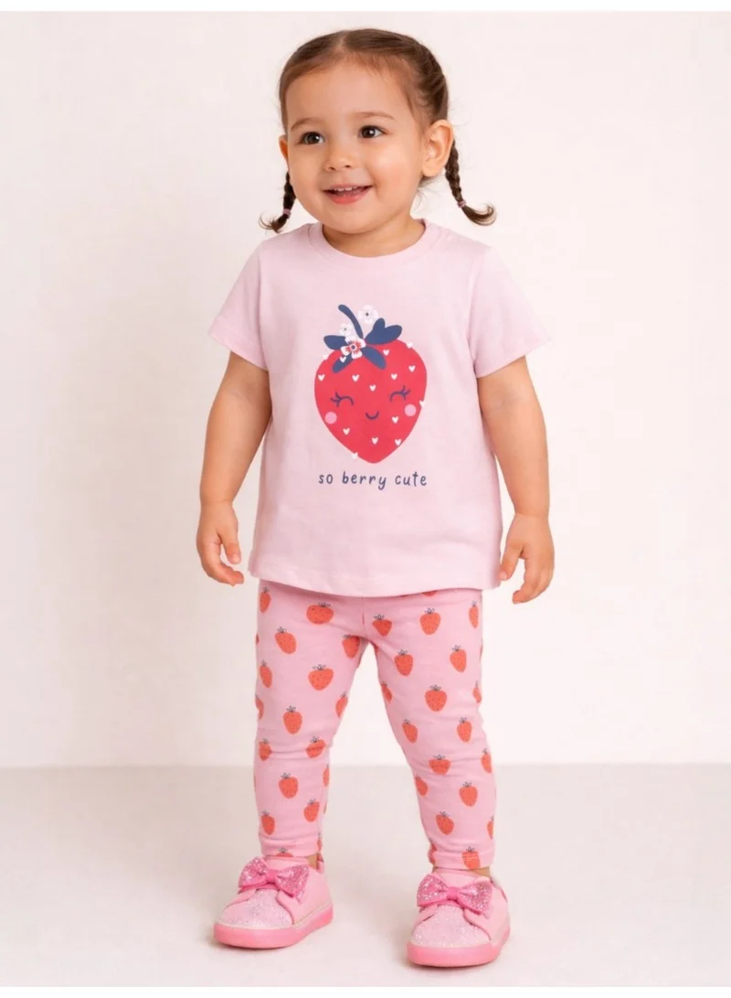 Victor And Jane  Girls’ Multipack (2 Pack) – Graphic T-Shirts & Leggings Set (Basic Fit) for Women | Best Price UAE