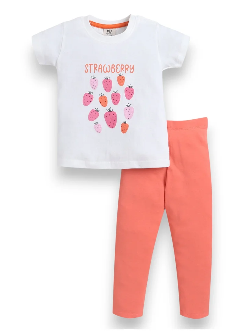 Victor And Jane  Girls’ Multipack (2 Pack) – Graphic T-Shirts & Leggings Set (Basic Fit) for Women | Best Price UAE