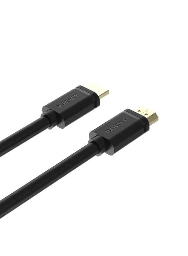 Unitek 4K HDMI Cable 5 Meters, High-Speed HDMI 2.0 Cable with 4K@60Hz, HDR, 3D, Gold-Plated Connectors, Compatible with TV, Monitor, Projector, PS5, Xbox, and More – Black - Image 2
