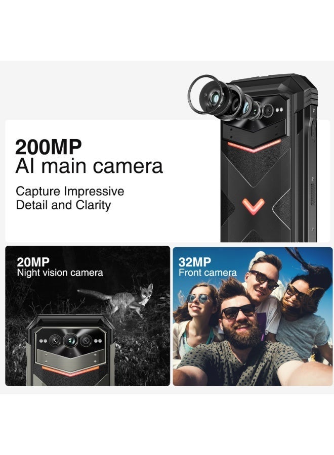 دوجي هاتف DOOGEE V MAX Plus 5G المتين، بطارية 22000 مللي أمبير في الساعة، سعة تخزين 36 جيجابايت (16+20 موسعة) + 512 جيجابايت، شاشة 6.58 بوصة، مزود بتقنية NFC - Image 3