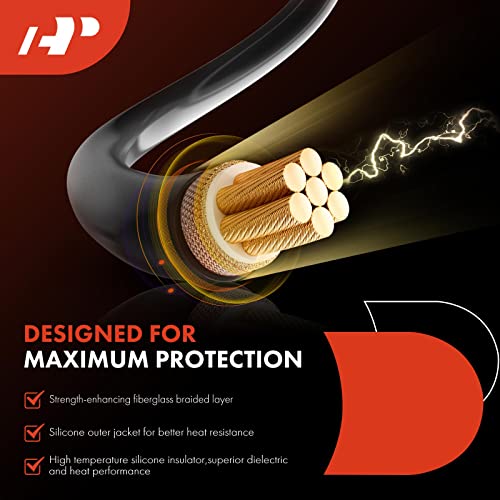 A-Premium Ignition Spark Plug Wires Set of 10 Compatible with Lexus LS400 1990-1994, SC400 1992-1994, 4.0L - Image 5