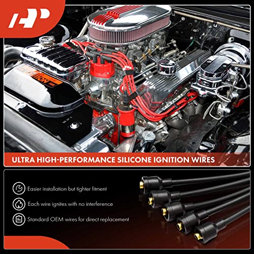 A-Premium Ignition Spark Plug Wires Set of 10 Compatible with Lexus LS400 1990-1994, SC400 1992-1994, 4.0L - Image 3