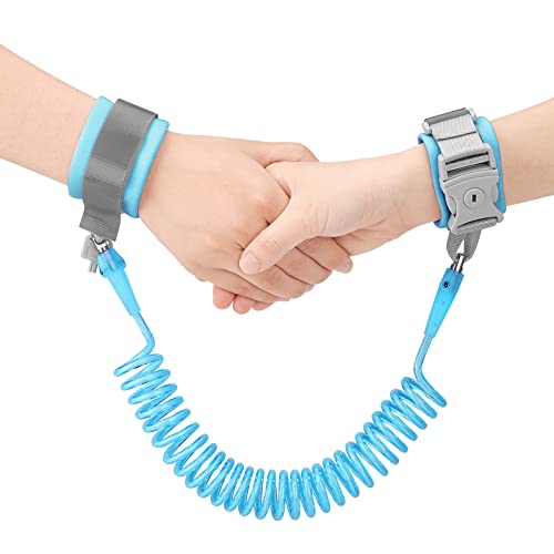 Hztyyier Wrist Reins for Toddlers Boys and Girls, Anyfirst 2.5M Anti Lost Wrist Link, 360°Rotate Toddler Wrist Strap with Elastic Wire Rope and Security Lock for Children Walking, Blue - Image 1