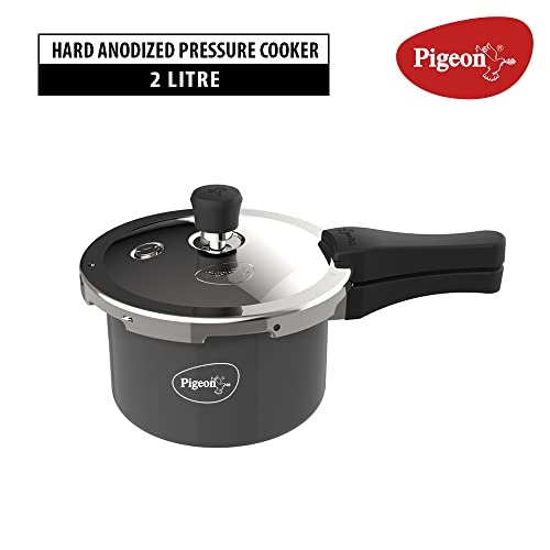 Pigeon Aluminium Hard Anodised Pressure Cooker Outer Lid with Induction Base (Black, 1.5 L) - Image 2