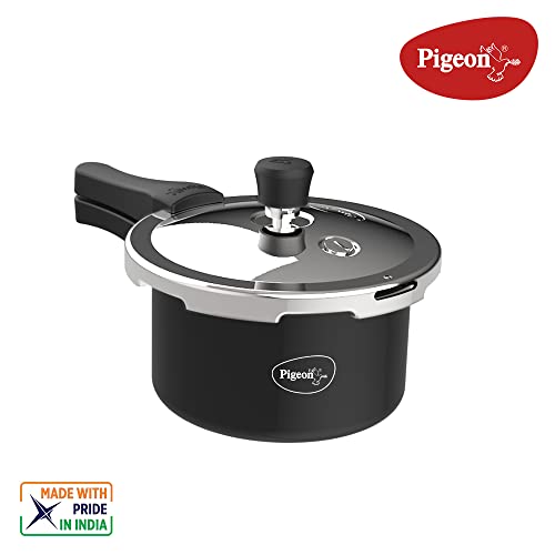 Pigeon Aluminium Hard Anodised Pressure Cooker Outer Lid with Induction Base (Black, 1.5 L) - Image 3