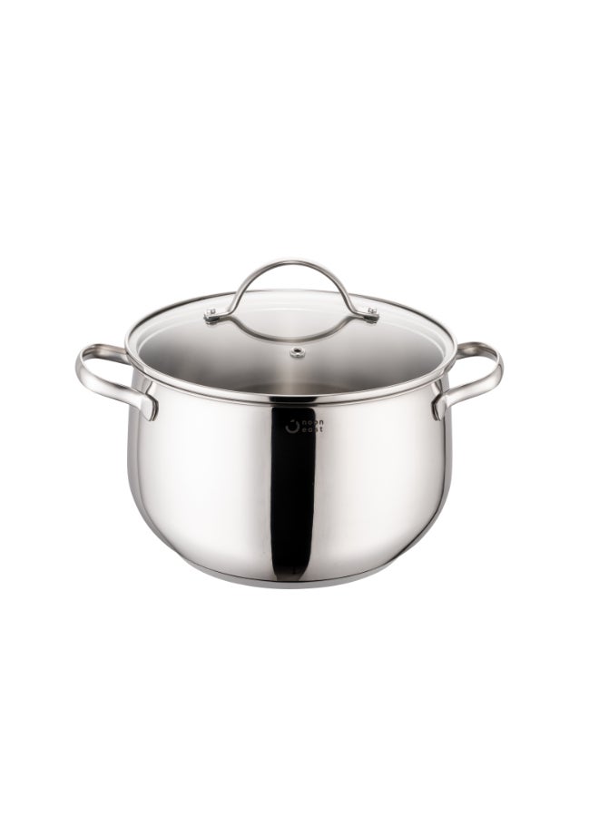 ايست من نون طقم قدور طهي مكوّن من 8 قطع من الستانلس ستيل ثلاثي الطبقات, يتكون من قدور بغطاء 16 - 20 - 22 - 24 سم - متوافق مع مواقد الحث الحراري، آمن للاستخدام في غسالة الصحون - Image 3