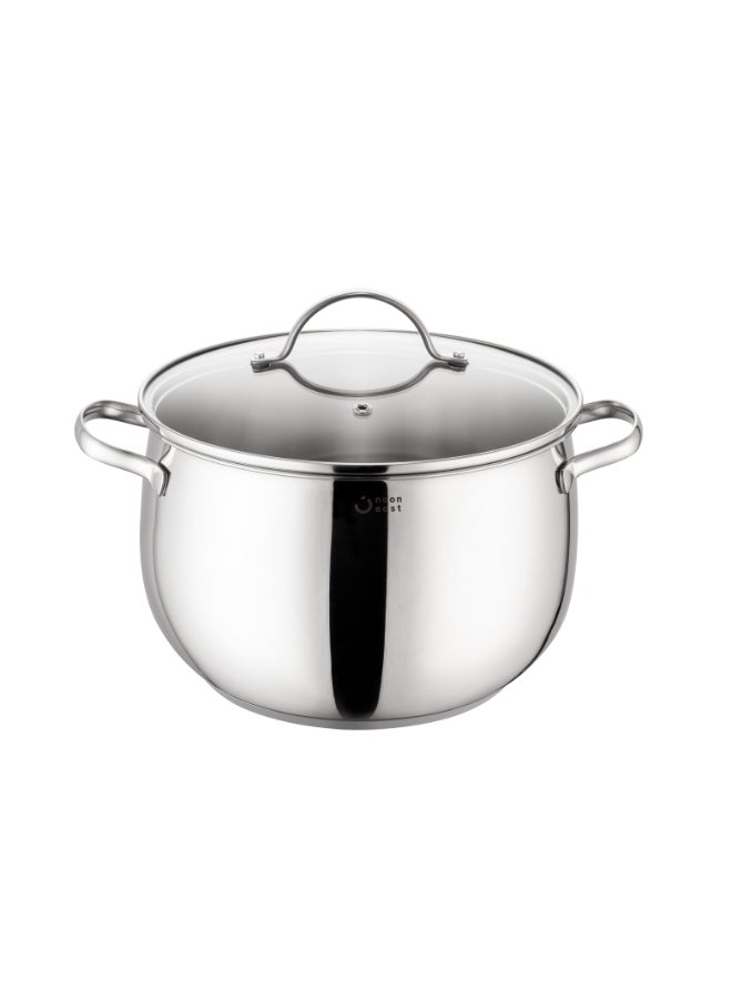 ايست من نون طقم قدور طهي مكوّن من 8 قطع من الستانلس ستيل ثلاثي الطبقات, يتكون من قدور بغطاء 16 - 20 - 22 - 24 سم - متوافق مع مواقد الحث الحراري، آمن للاستخدام في غسالة الصحون - Image 2