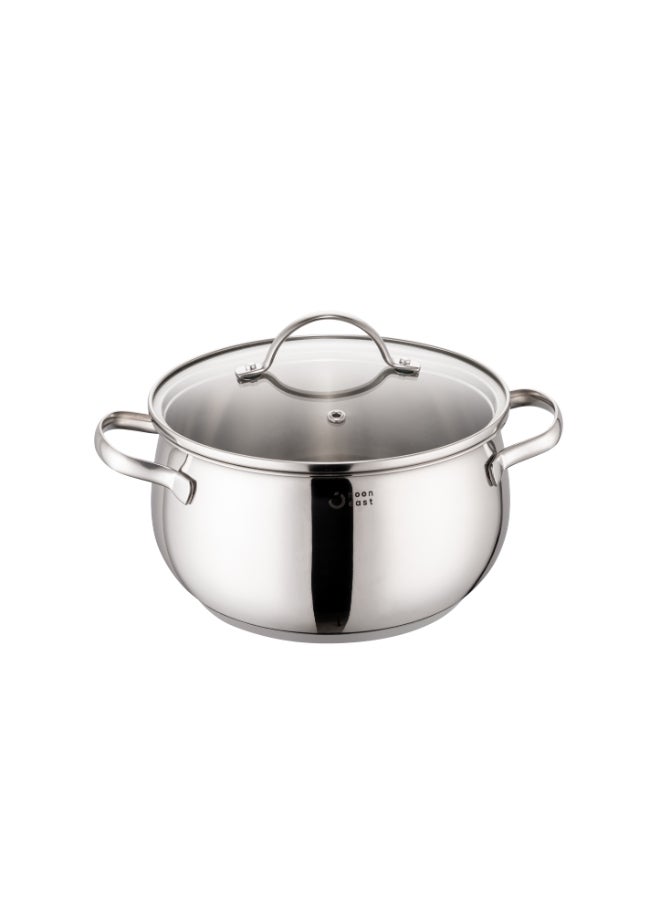 Noon East 8 Piece Triply Stainless Steel Casserole Set, set includes 1x16cm Casserole with Lid (1.4L),  1x20cm Casserole with Lid (3.7L), 1x22cm Casserole with Lid (5.7L), 1x24cm Casserole with Lid (7.5L) Induction Available, Dishwasher Safe - Image 5