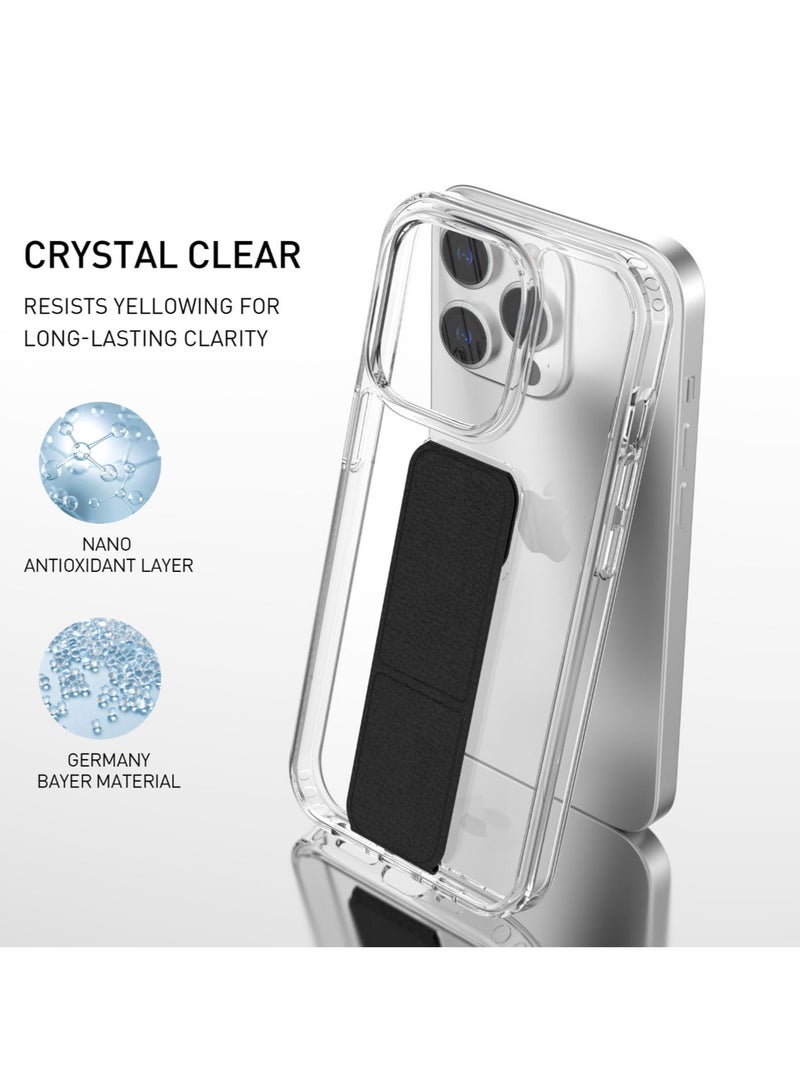 Clear Flexible Mobile Phone Case Mobile Phone Protective Cover with Bracket Magnetic Adsorption Wireless Charging Anti-scratch and Shock-proof Suitable for iPhone 15 Pro Max
