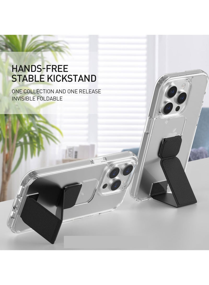 Clear Flexible Mobile Phone Case Mobile Phone Protective Cover with Bracket Magnetic Adsorption Wireless Charging Anti-scratch and Shock-proof Suitable for iPhone 15 Pro Max