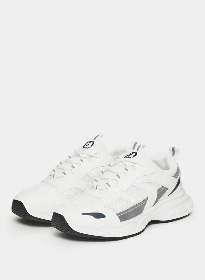 Styli Styli Stitch Detail Front Lace Up Chunky Sneakers