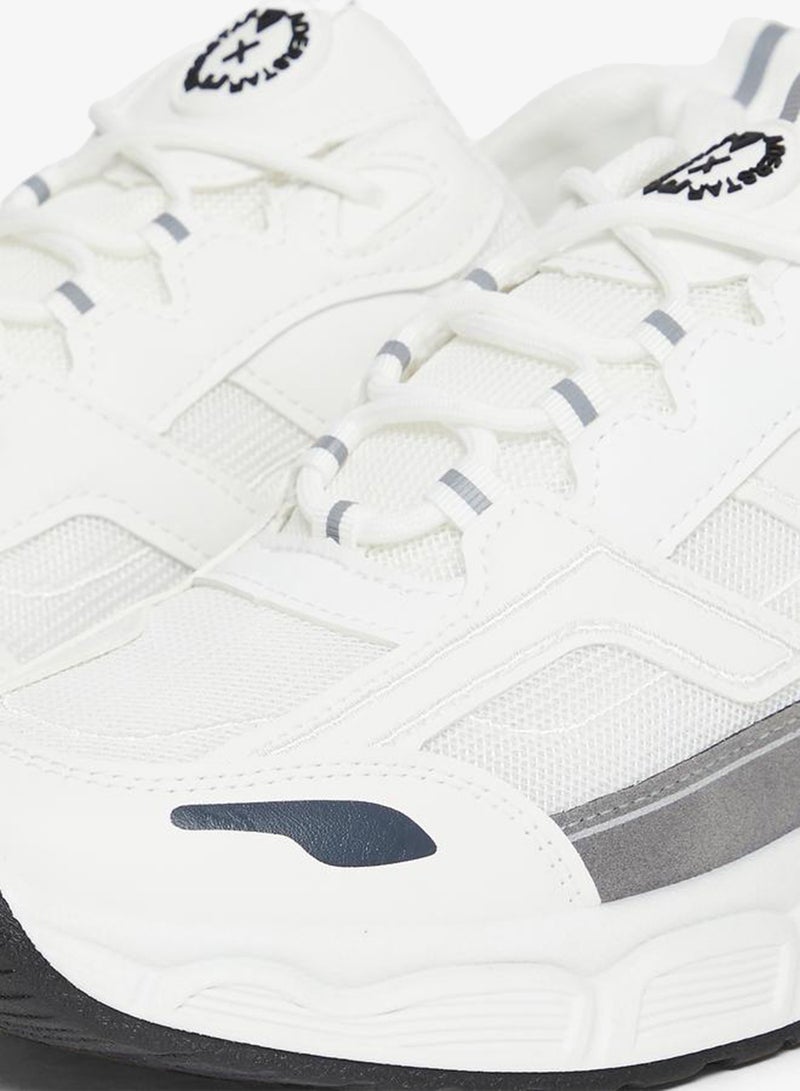 ستايلي اكتيف ستايلي سنيكرز بكعب عريض وتفاصيل خياطة ورباط أمامي - Image 5