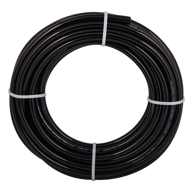 Metaland 14 OD PU Tubing 328 Feet Length Pneumatic Hose for Air Compressor or Fluid Transfer Line Black 328FT - Image 2