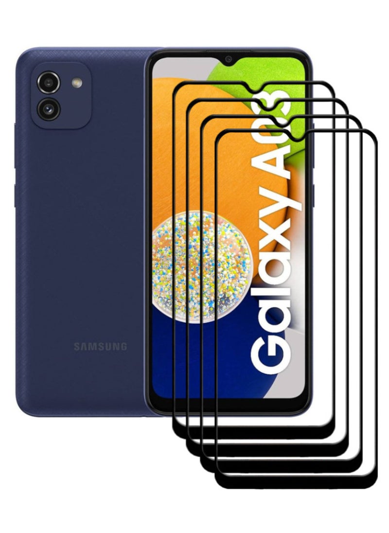 ACLIX 4 Pieces Antistatic ESD Dustproof Premium Quality High Definition Tempered Glass Screen Protector Designed For Samsung Galaxy A03 - Image 1