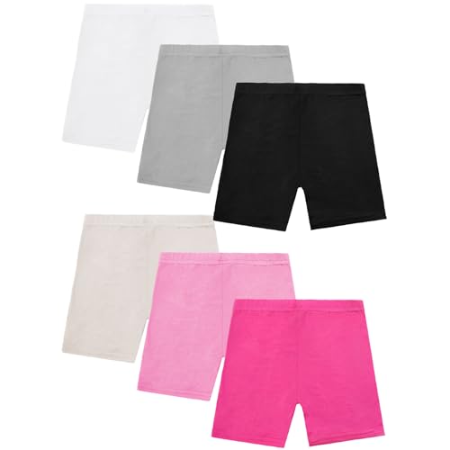 Resinta 6 Pack Girls Bike Shorts Under Dress Dance Cartwheel Shorts for Toddler Kids Summer Clothes Multicolor - Image 2