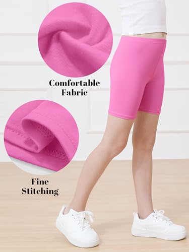 Resinta 6 Pack Girls Bike Shorts Under Dress Dance Cartwheel Shorts for Toddler Kids Summer Clothes Multicolor - Image 3