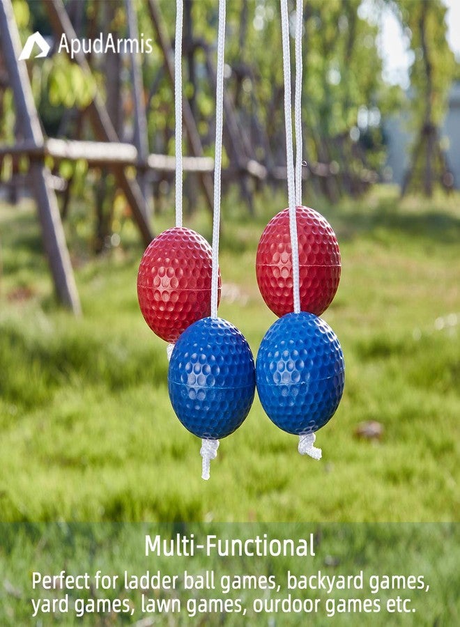 ApudArmis Ladder Bolas Balls, 6 Pack Real Golf Tossing Ball Replacement for Ladder Toss Game - Outdoor Lawn Yard Beach Game for Teens Adults Family (3 Red + 3 Blue) - Image 5