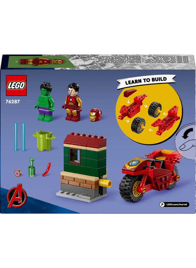 LEGO الرجل الحديدي مع الدراجة وهالك