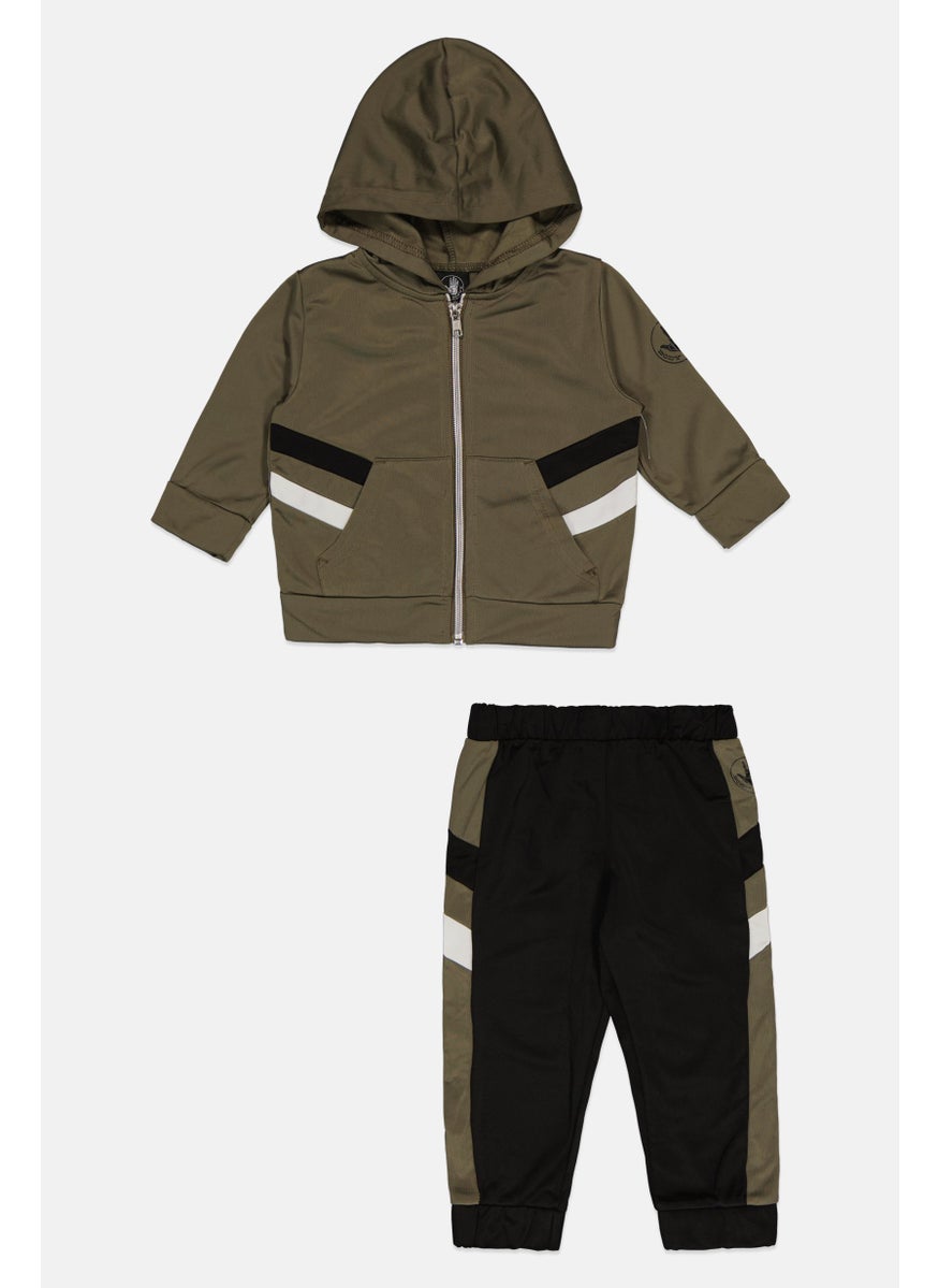 Body Glove - Toddlers Boy 2 Pcs Brand Logo Jacket And Pants Set, Olive - Image 1