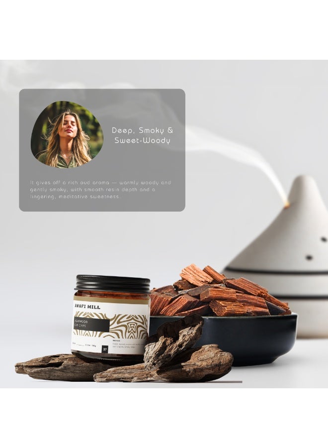 أباميك رقائق عود (خشب العود) من أوافي ميل 100 غرام (3.5 أونصة) | خشب البخور أكيلاريا/جيرينوبس لمباخر الفحم والبخور - Image 4