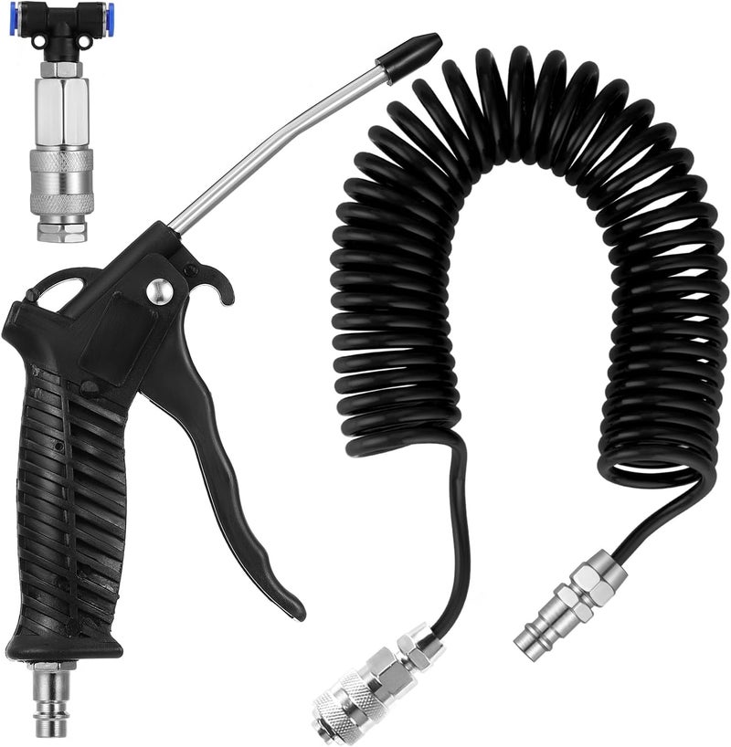 Fippy Truck Air Duster Gun with 5 Metre Recoil Air Hose, Air Seat Blow Dust Gun Heavy Duty Air Gun Cleaning Kit for Truck Semi Trailers - Image 1