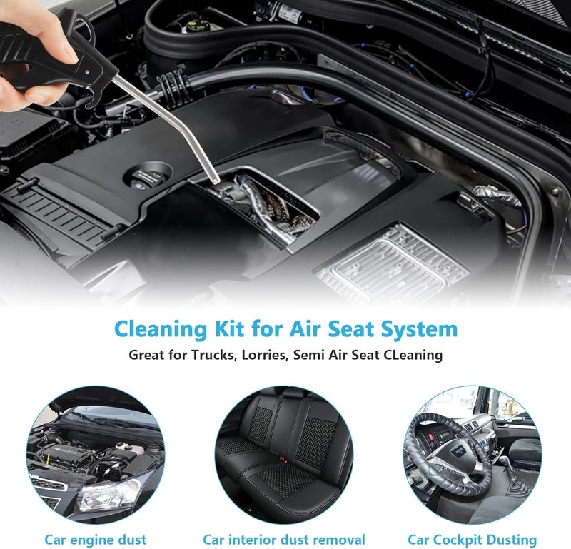Fippy Truck Air Duster Gun with 5 Metre Recoil Air Hose, Air Seat Blow Dust Gun Heavy Duty Air Gun Cleaning Kit for Truck Semi Trailers - Image 4