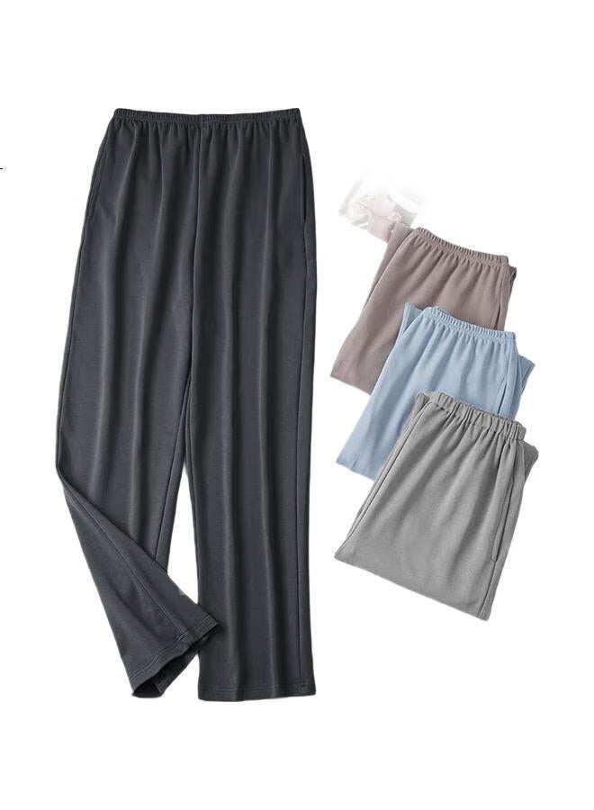 Joae Men'S Spring And Summer Long Pants 100% Pure Cotton Thin Loose-Fit Can Be Worn Outside Single Piece Home Pants - Image 1