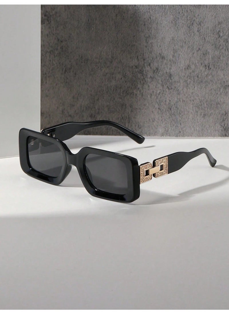شي إن Women's Light Luxury Elegant Rectangle Fashion Eyewear  - Image 1