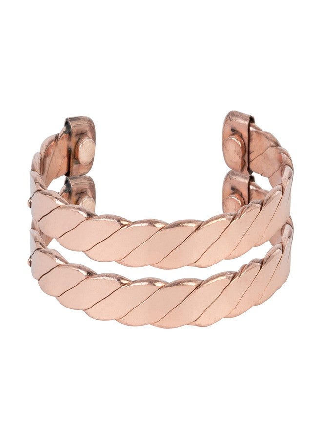 ZAICUS Tibetan Copper Bracelets Set of 2 - Adjustable Bangles for Women & Men | Indian Pattern, Meditation Jewelry | Beautiful Yoga Copper Collection | Ideal Gift for Him & Her - Image 1