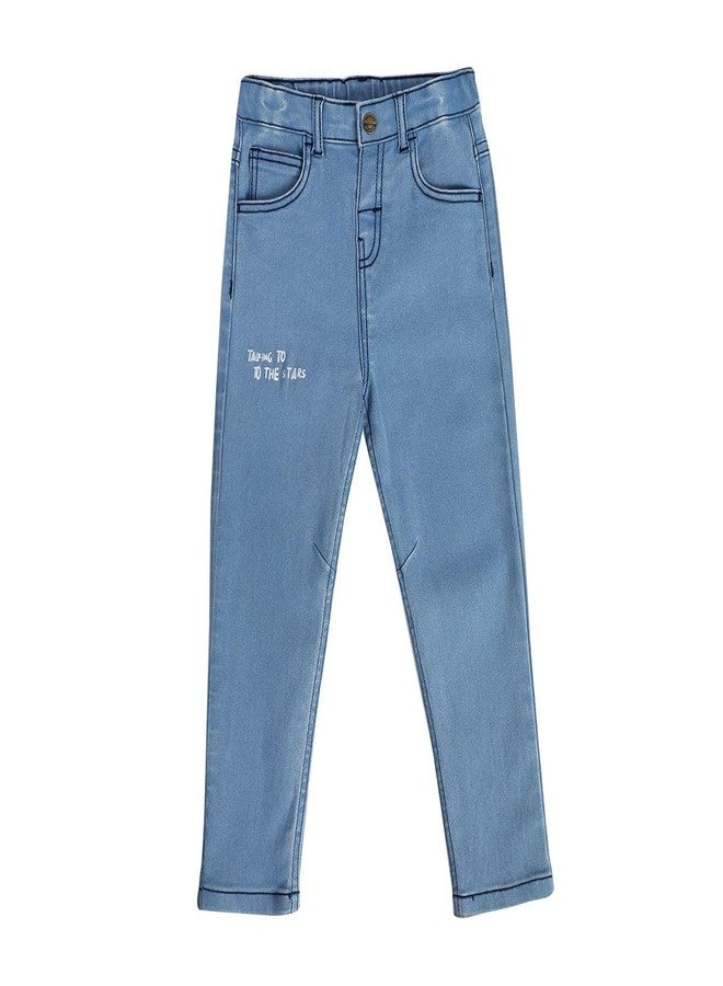 miniklub Boys Full Length Woven Cotton Blue Color Denim Pant (5-6Y) - Image 1