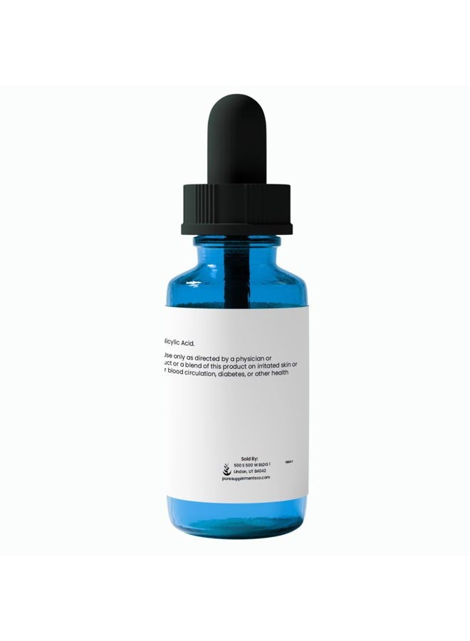 PURE ORIGINAL INGREDIENTS محلول حمض الساليسيليك 20%، 1 أونصة سائلة زجاجية مع قطارة، سيروم نقي وبسيط - Image 2