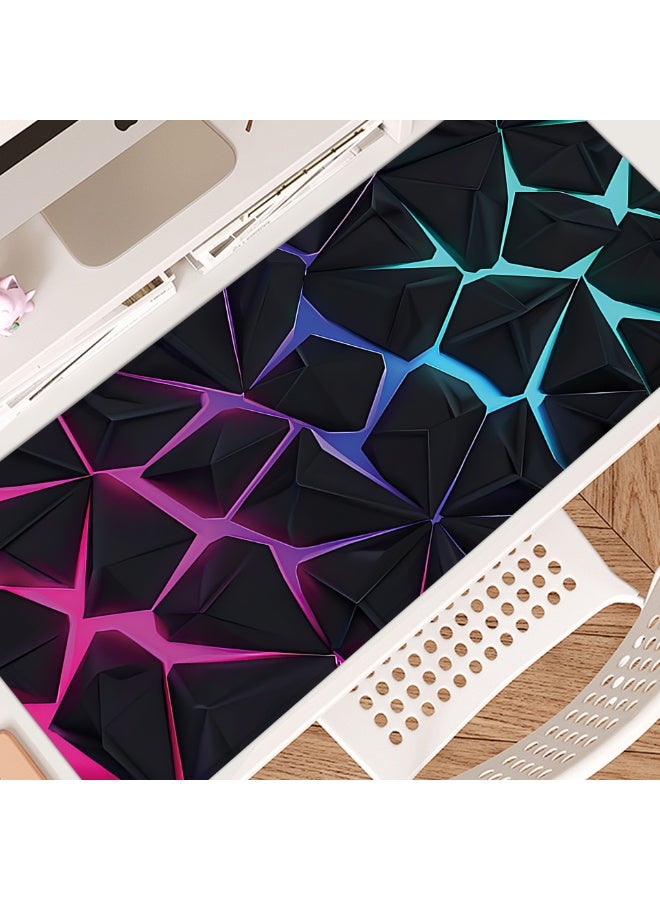 Geometric minimalist pattern mouse pad | Gaming mouse pad | Office mouse pad | Extra large and stain-resistant computer desk mat | Geometric lines - Image 1