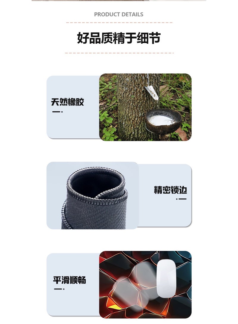 Geometric minimalist pattern mouse pad | Gaming mouse pad | Office mouse pad | Extra large and stain-resistant computer desk mat | Geometric lines - Image 3