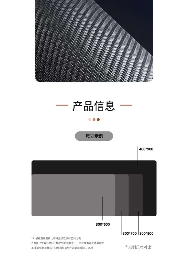 Geometric minimalist pattern mouse pad | Gaming mouse pad | Office mouse pad | Extra large and stain-resistant computer desk mat | Geometric lines - Image 5