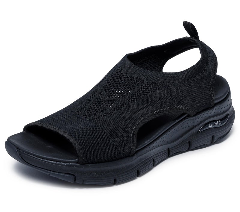 SKECHERS سكيشرز آرتش فيت - سيتي كاتش أسود/أسود 8 B (M) - Image 1