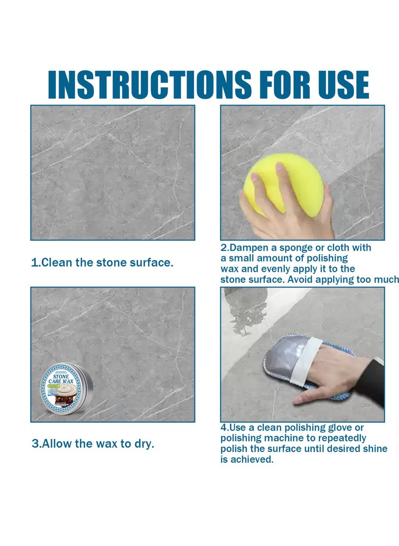 Excefore - Stone Polishing Care Wax, Granite Cleaner and Polish, Quartz Countertop Cleaner, Marble Polish for Marble Furniture, Ceramic Tiles, Stone Floor, Stone Polish Protection, 7OZ - Image 1