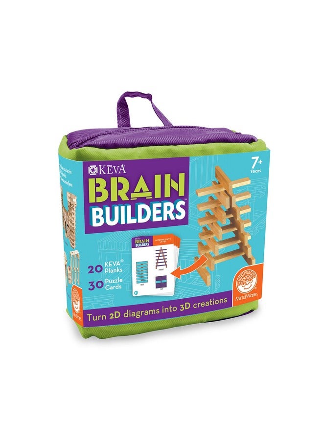 Mindware MindWare KEVA Brainbuilders - 3D brain building STEM challenges for boys & girls - Try to build the image - Practice spatial thinking - 20 planks & 30 puzzles  - Image 1