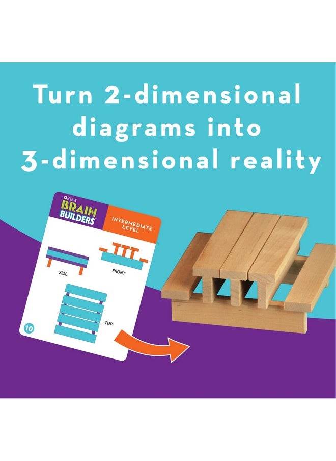 Mindware MindWare KEVA Brainbuilders - 3D brain building STEM challenges for boys & girls - Try to build the image - Practice spatial thinking - 20 planks & 30 puzzles  - Image 4