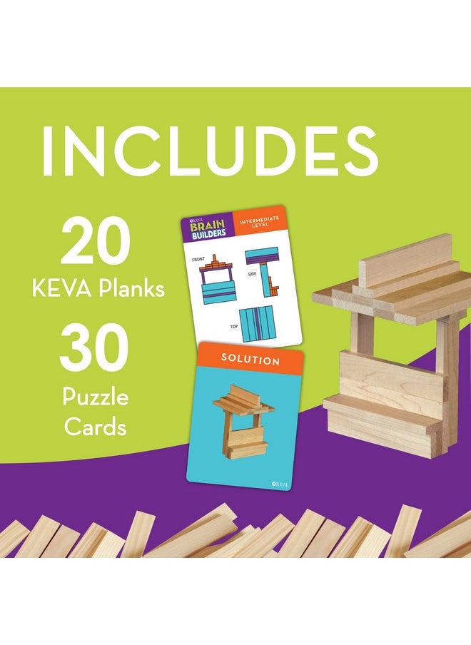 Mindware MindWare KEVA Brainbuilders - 3D brain building STEM challenges for boys & girls - Try to build the image - Practice spatial thinking - 20 planks & 30 puzzles  - Image 3