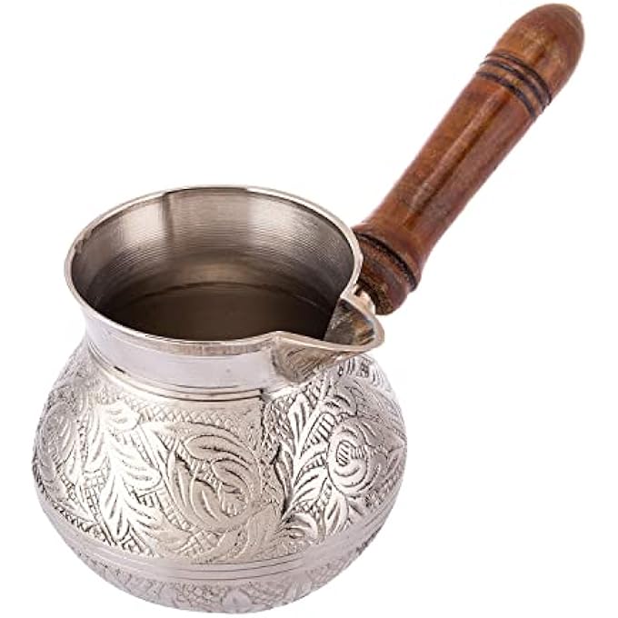 أي كي دي سي سخان قهوة نحاسي مقاس 9 سم × 9 سم × 9 سم فضي - Image 1