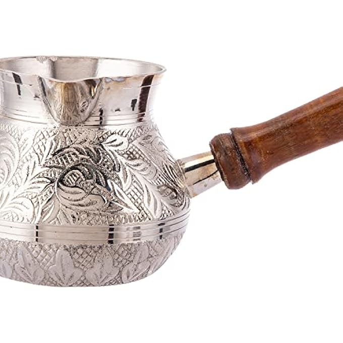 أي كي دي سي سخان قهوة نحاسي مقاس 9 سم × 9 سم × 9 سم فضي - Image 2