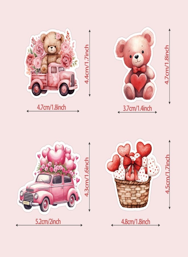 Bomichi 100 PCS Valentine's Day Stickers for Girl Adult, Valentines Day Decorations for Gifts Laptops Water Bottles - Image 3