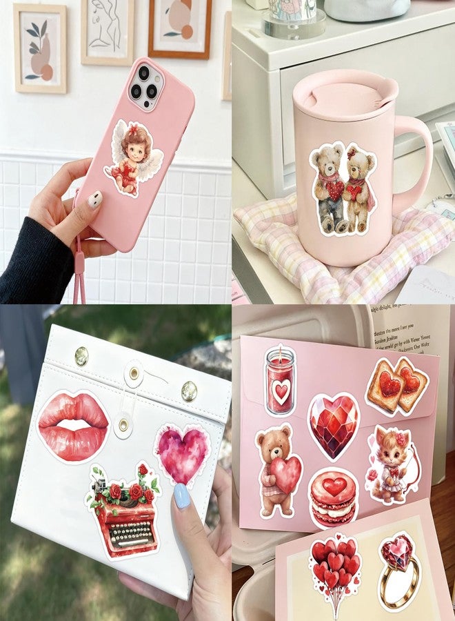Bomichi 100 PCS Valentine's Day Stickers for Girl Adult, Valentines Day Decorations for Gifts Laptops Water Bottles - Image 4