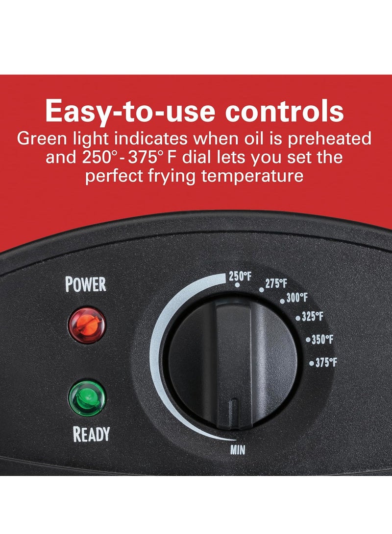 ريفورا مقلاة عميقة من الفولاذ المقاوم للصدأ، خزان زيت قابل للفصل، ترموستات قابل للتعديل، سلة مقلاة حديدية مطلية بالنيكل، قاعدة مضادة للانزلاق | مثالية للبطاطس المقلية وأجنحة الدجاج بقوة 2000 وات وسعة 3 لتر - Image 5
