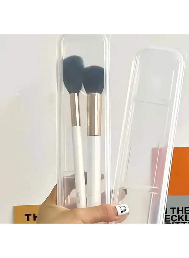 3 قطع حافظة فرشاة مكياج سفر بلاستيكية شفافة محمولة لفرشاة الأسنان وفرش المكياج - Image 4
