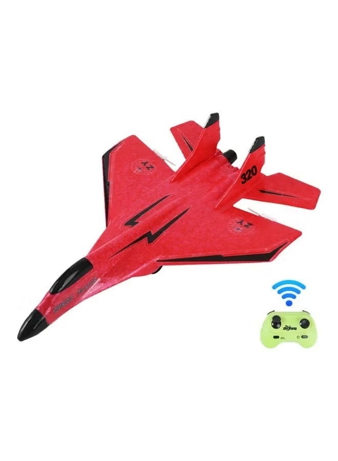 RC Airplane with Light Model Rechargeable, Red RC Airplane with LED Lights and Remote Control for Kids & Beginners - Image 1