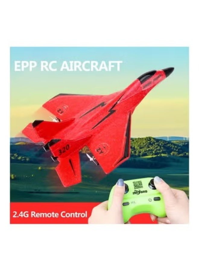 RC Airplane with Light Model Rechargeable, Red RC Airplane with LED Lights and Remote Control for Kids & Beginners - Image 2