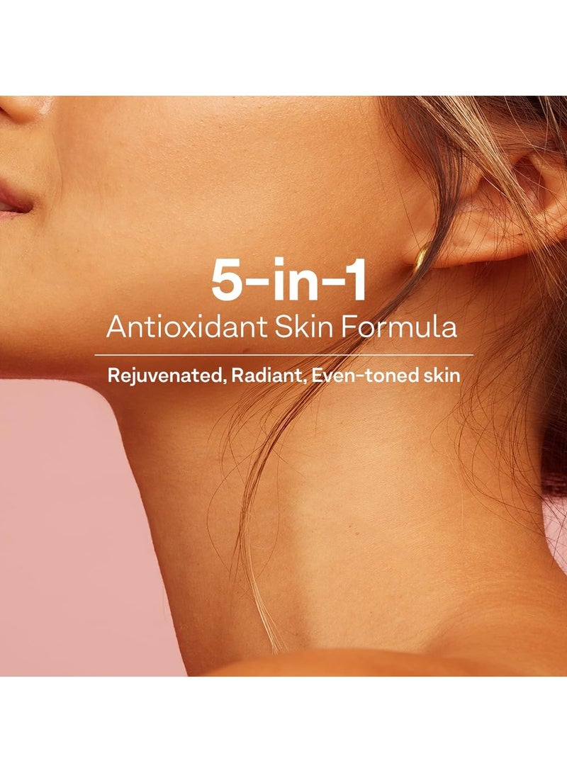 أوزيفا أقراص الجلوتاثيون النشطة بيولوجيًا أقراص جلوتاثيون البشرة المتألقة L جلوتاثيون حمض الهيالورونيك فيتامين C توهج البشرة المضاد للتصبغ برتقالي 45 قرص فوار عبوة من 3 أقراص - Image 2