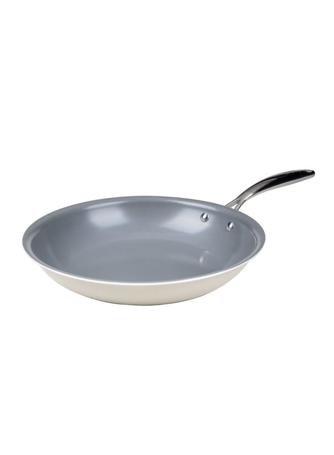 Goodful Non-Stick Fry Pan, Dishwasher Safe, Made Without PFOA, Flat Bottom, 11 Inch, Cream - Image 1